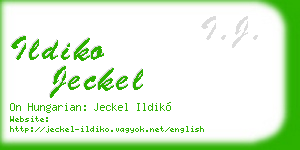 ildiko jeckel business card