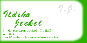 ildiko jeckel business card